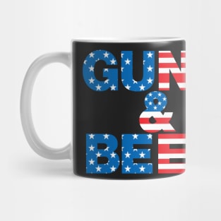 Guns and beer american flag design Mug